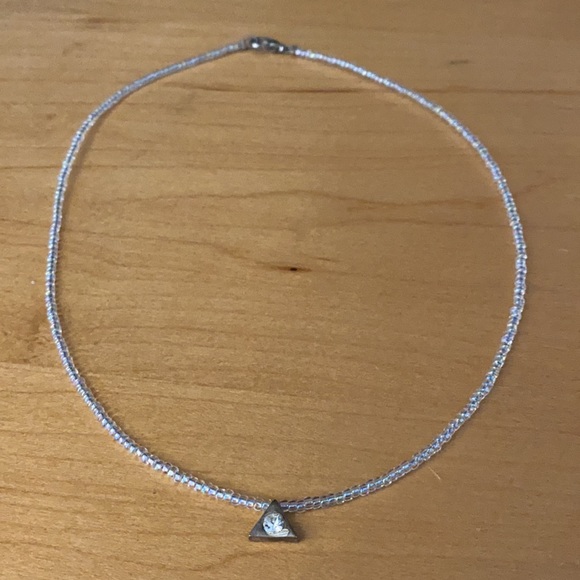 Geometric Triangle Pendant Necklace - Picture 3 of 15